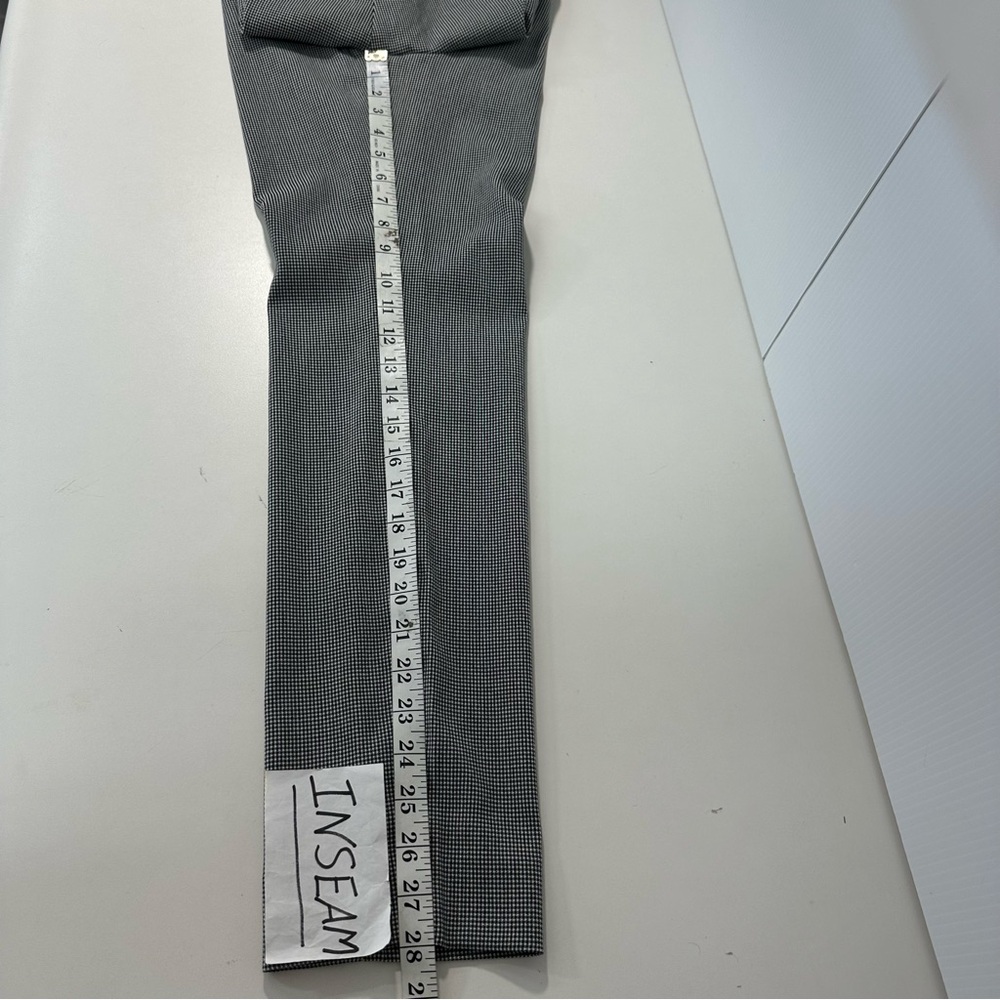 Banana Republic Pants Women's Sloan Crop Striped Gray/White Herringbone Size 4 - Picture 7 of 9